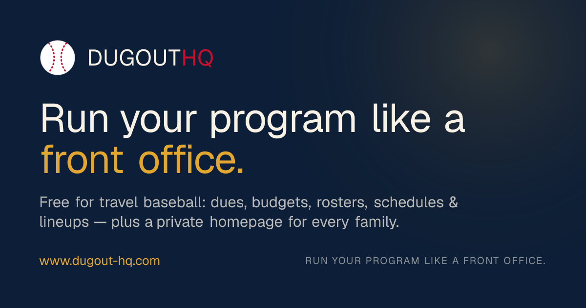 DugoutHQ interface